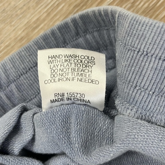 Jane & Delancey drawstring elastic waist dusty blue button flap side pockets, M. - Picture 6 of 6